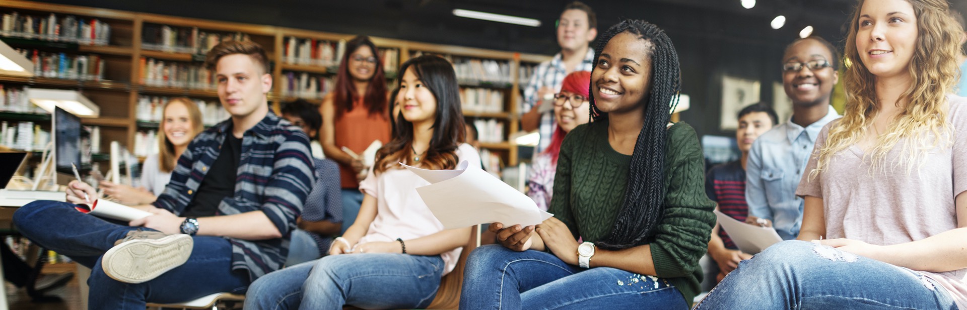 diverse students in a classroom